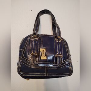 Maxx New York Signature Blue Handbag Zebra Print